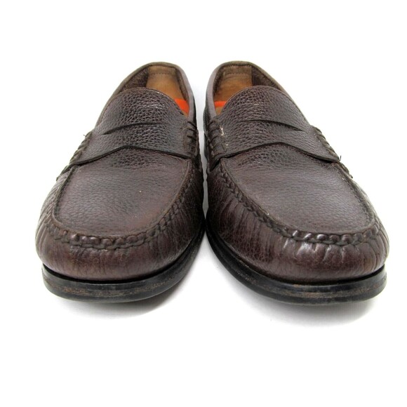 Cole Haan Grand o's Maine Pinch Mens Brown Pebbled Leather Penny Loafers US 9.5 - Picture 5 of 16